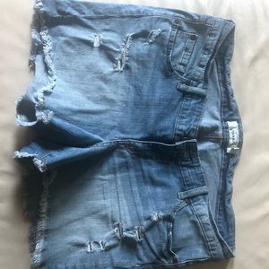 Torrid jean shorts distressed